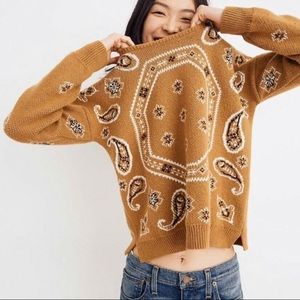 Bandanna pull over sweater